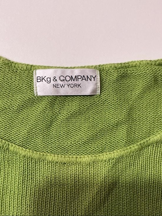 Lightweight Scoop Neck Sweater in Lime Green - Casual Layering 3