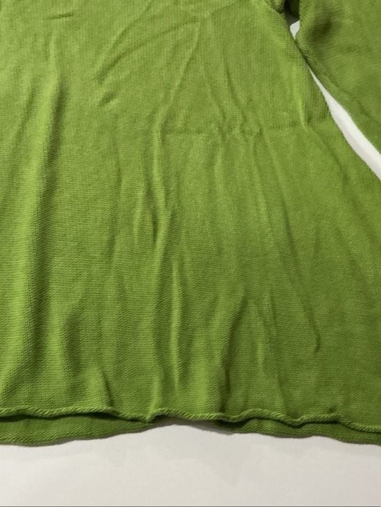 Lightweight Scoop Neck Sweater in Lime Green - Casual Layering 7