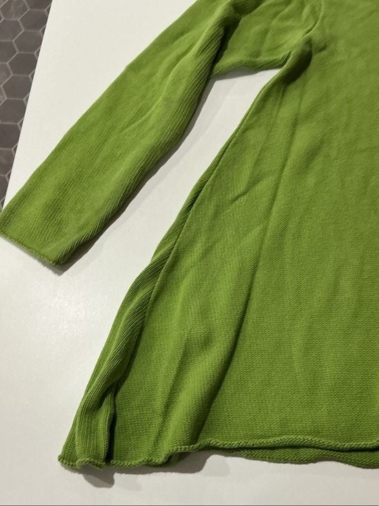 Lightweight Scoop Neck Sweater in Lime Green - Casual Layering 8
