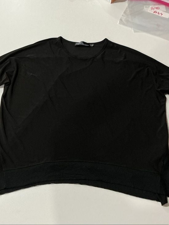 Womens Black Crewneck Shirt by SYMPLI for EVELYN & ARTHUR 2