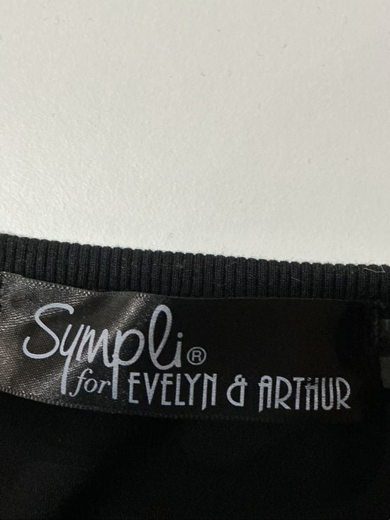Womens Black Crewneck Shirt by SYMPLI for EVELYN & ARTHUR 3