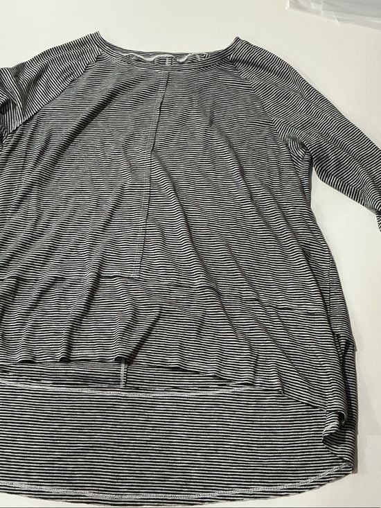 Striped Black & White Women's Long Sleeve Top 4