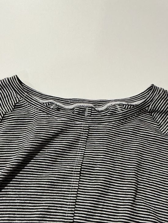 Striped Black & White Women's Long Sleeve Top 6