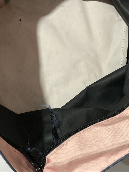 Navy Canvas Tote Bag with Black Webbing Handles 14