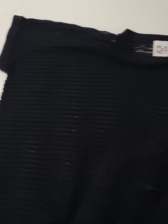Women's Black Short-Sleeve Ribbed Tee 7