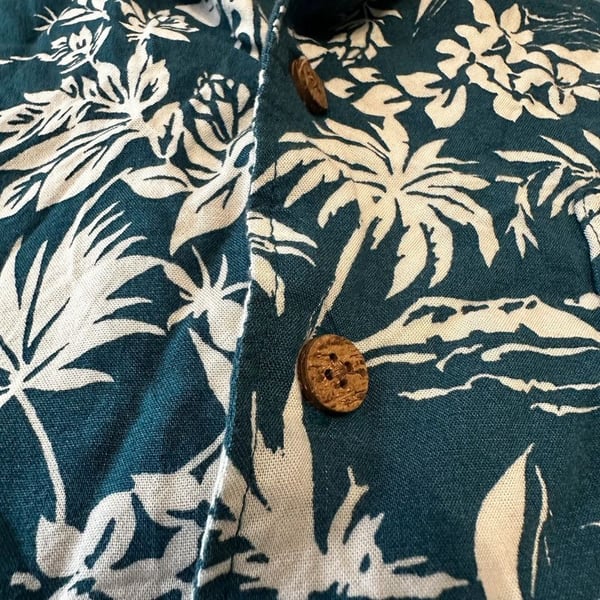Super Soft Tropical Button Up with Wooden Buttons