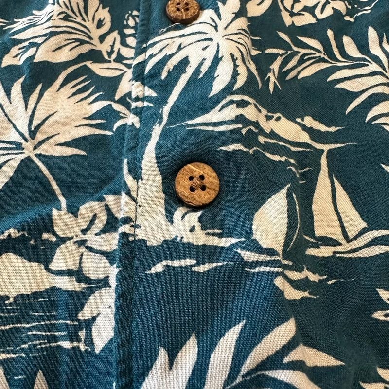 Super Soft Tropical Button Up with Wooden Buttons 6