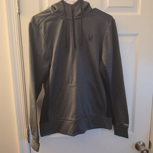 Spyder Men's Gray Half Zip Hoodie