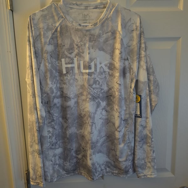 Huk Performance Fishing Long Sleeve Shirt Gray