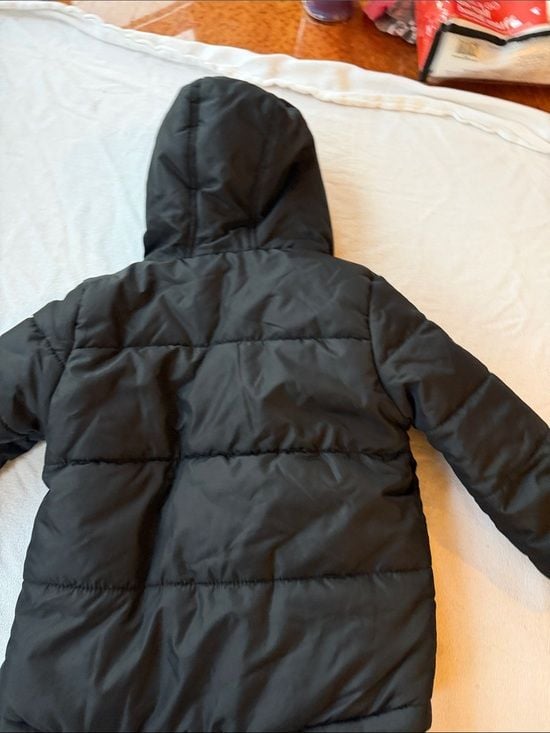 Ben Sherman Black Puffer Jacket with Sherpa-Lined Hood 5