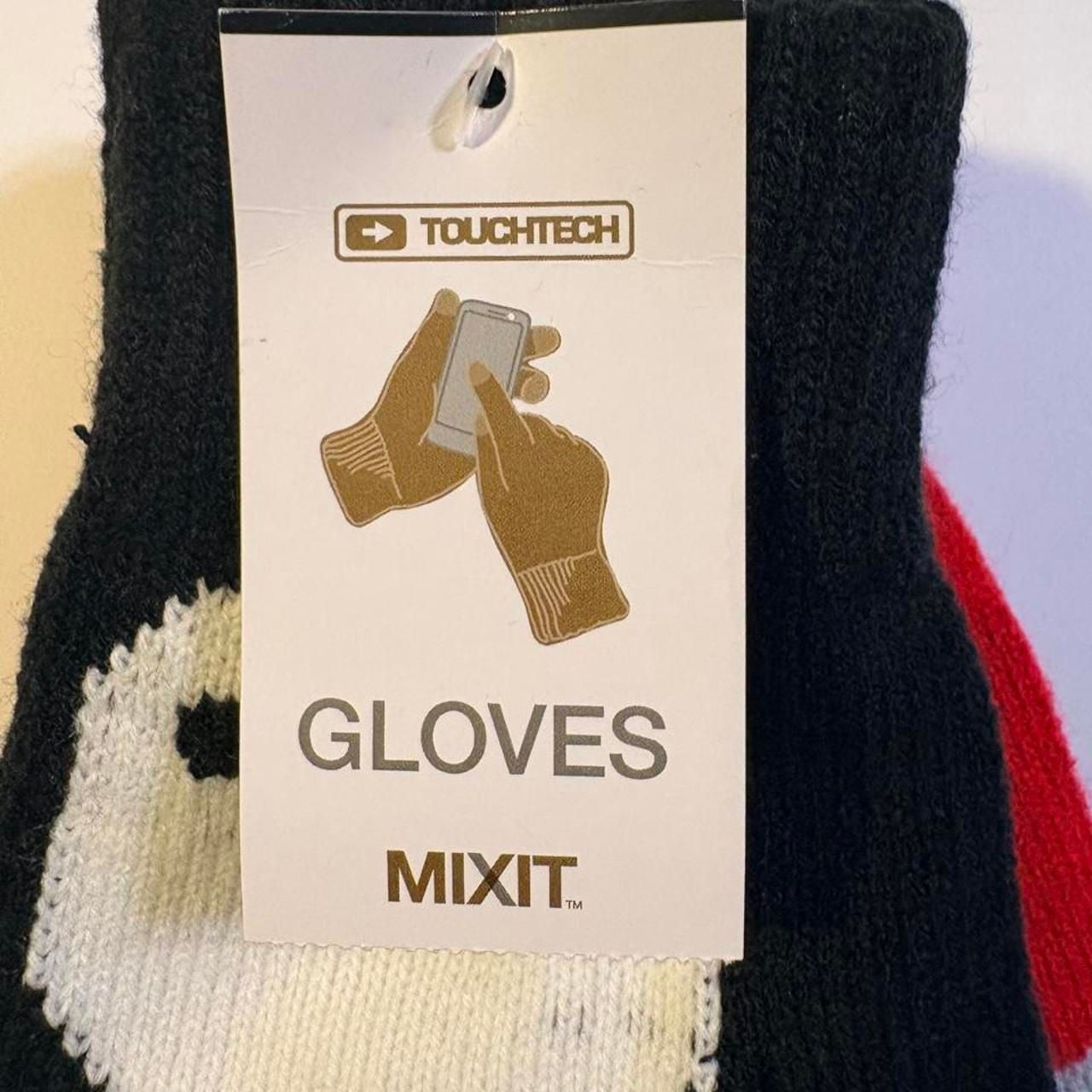 Mixit Touchtech Penguin Winter Gloves Red Black 3