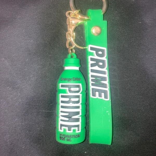 Green prime bottle keychain
