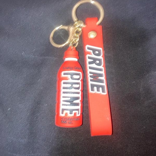 Red prime bottle keychain