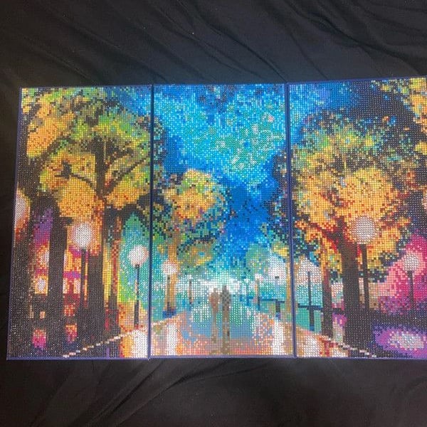 Finished fall canvased diamond painting