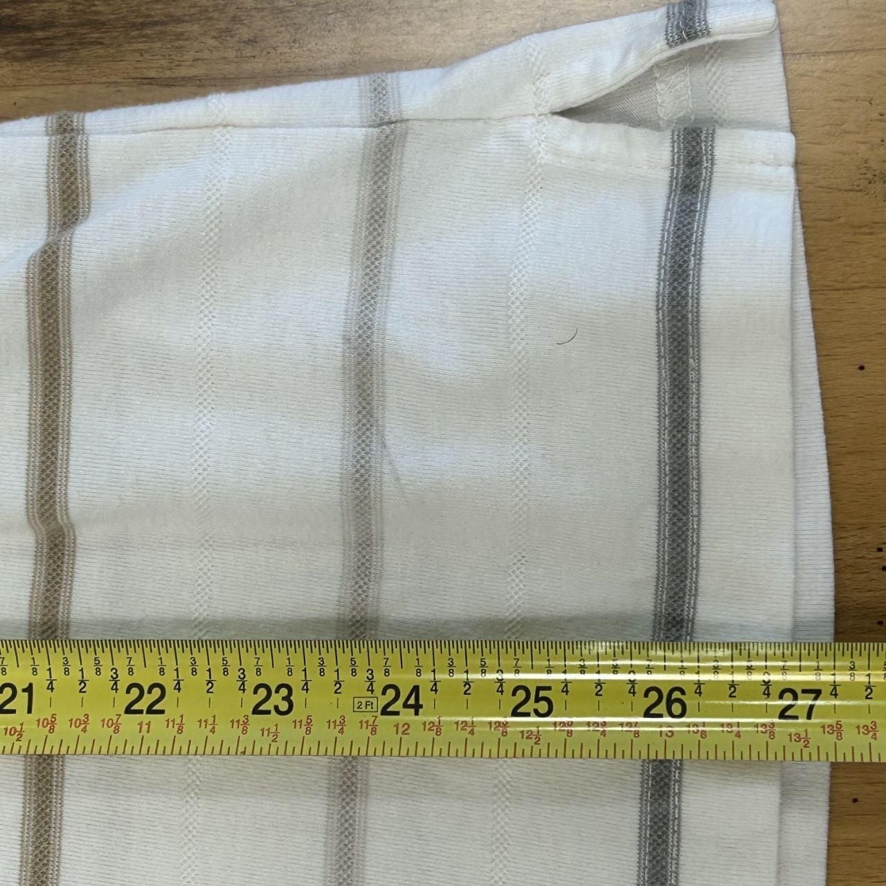 Banana Republic Striped Polo Shirt Size L White Gray Slim Fit Cotton 4