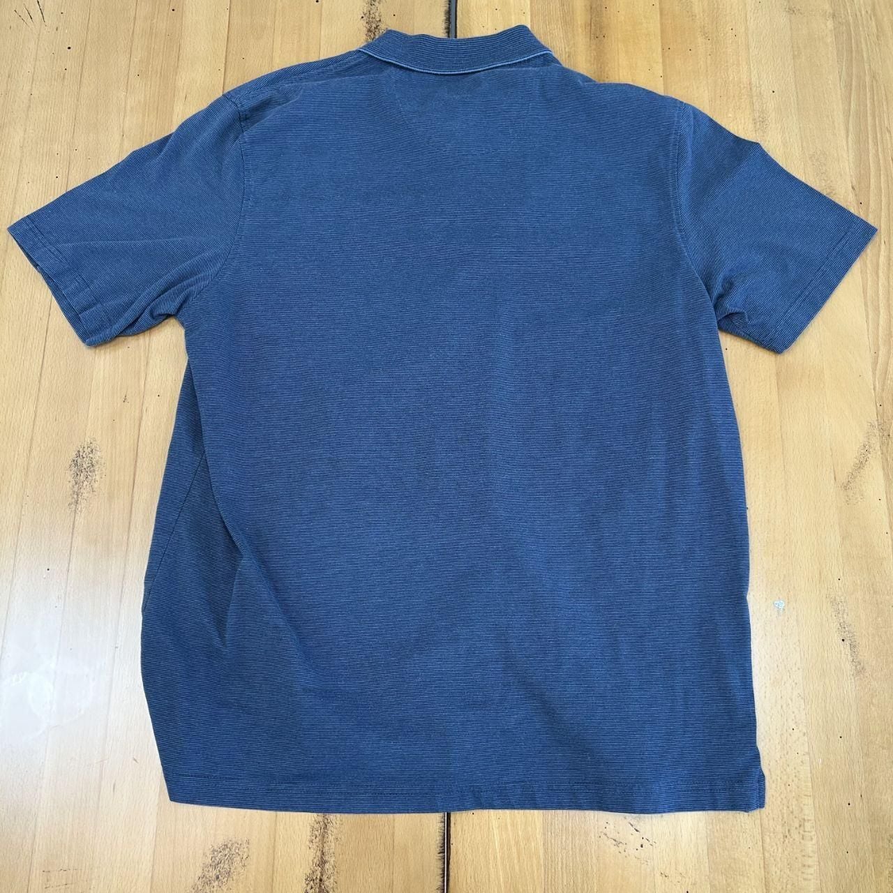 Arrow Polo Shirt Size L Blue Pinstripe Pocket 6