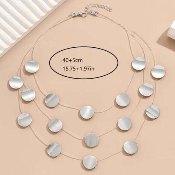 Boutique Elegant Silver Invisible Necklace Design 4