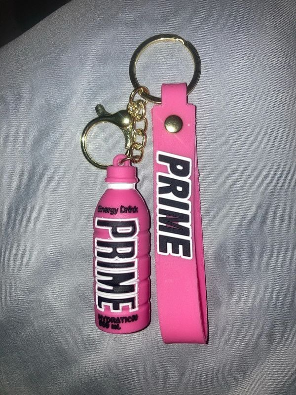 Pink prime bottle keychain 1