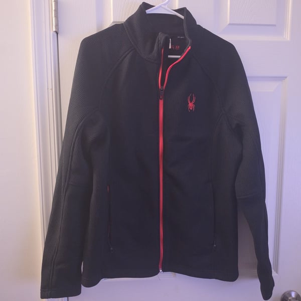 Spyder Men's Black Full Zip Fleece Jacket