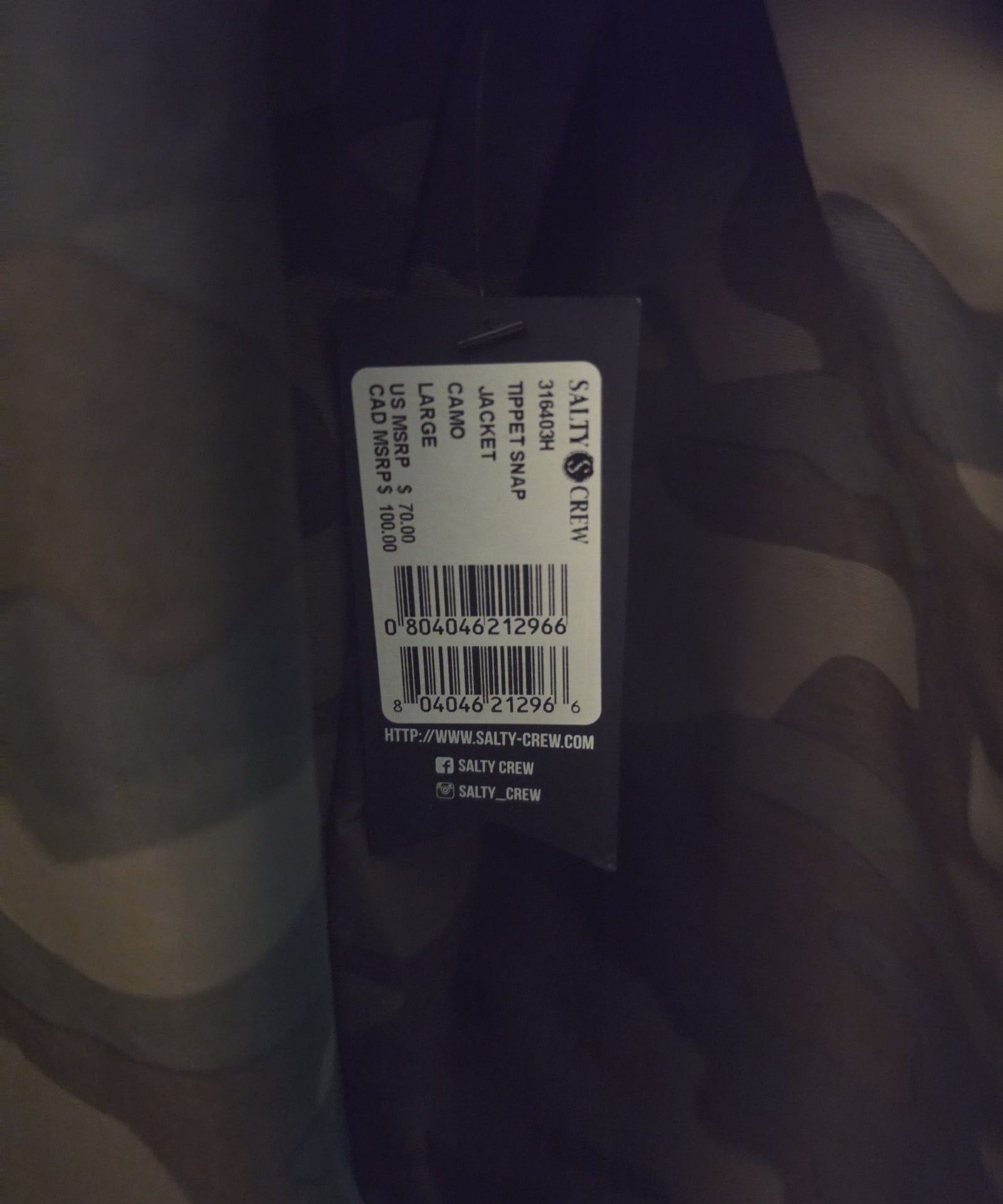 Salty Crew Camo Windbreaker Jacket 4
