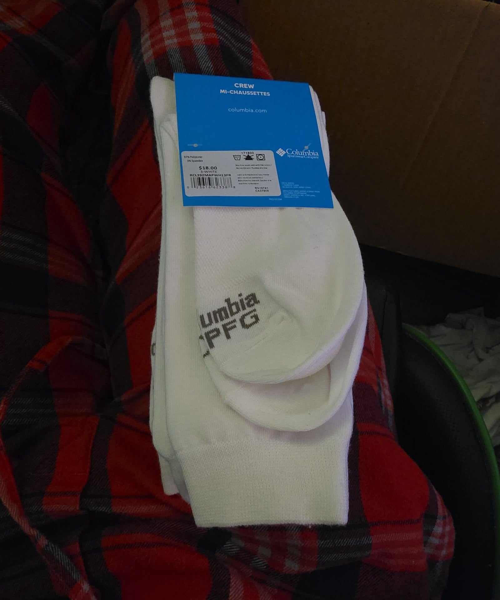 Columbia Men's Athletic Socks - White - Size 6-12 2