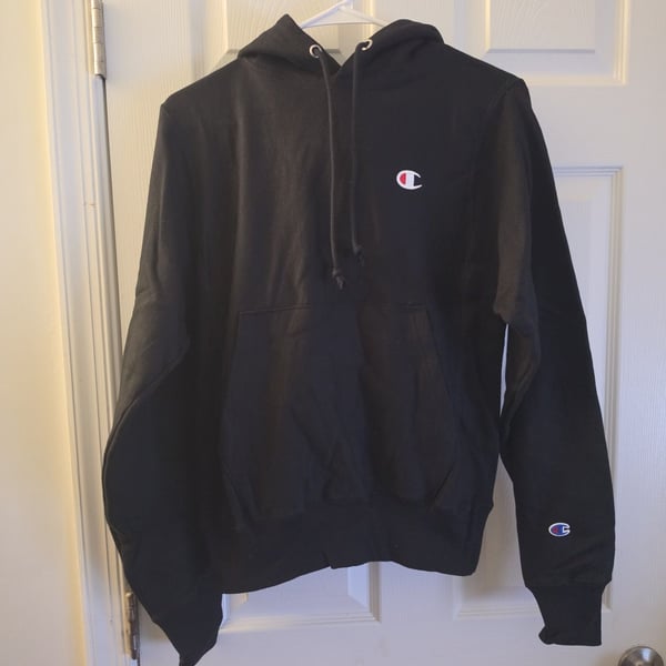Champion Reverse Weave Black Hoodie