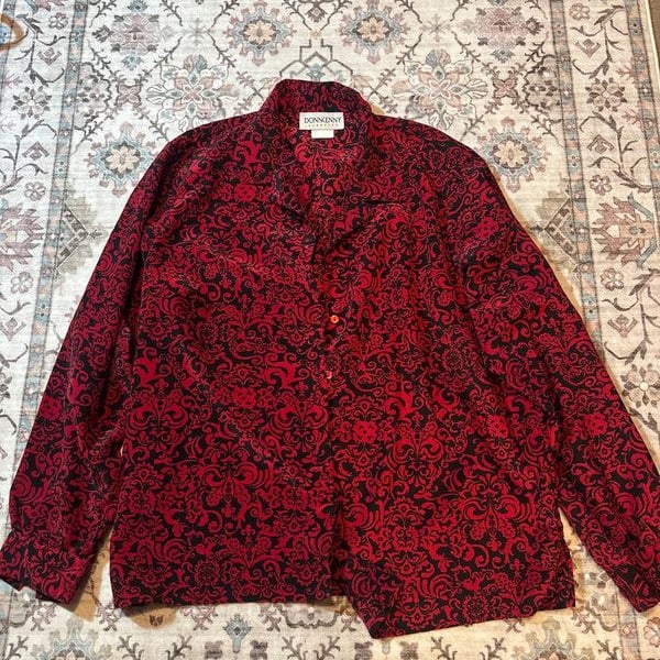 Vintage button up blouse size L