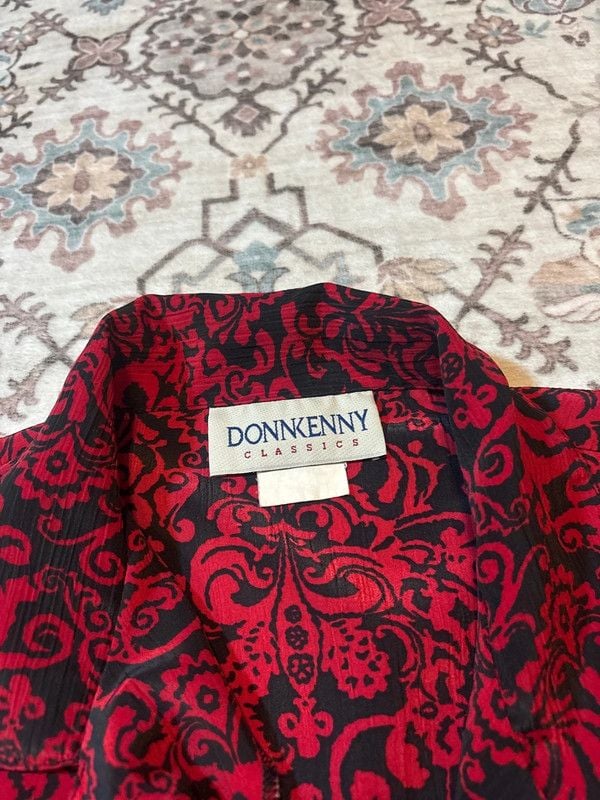Vintage button up blouse size L 3