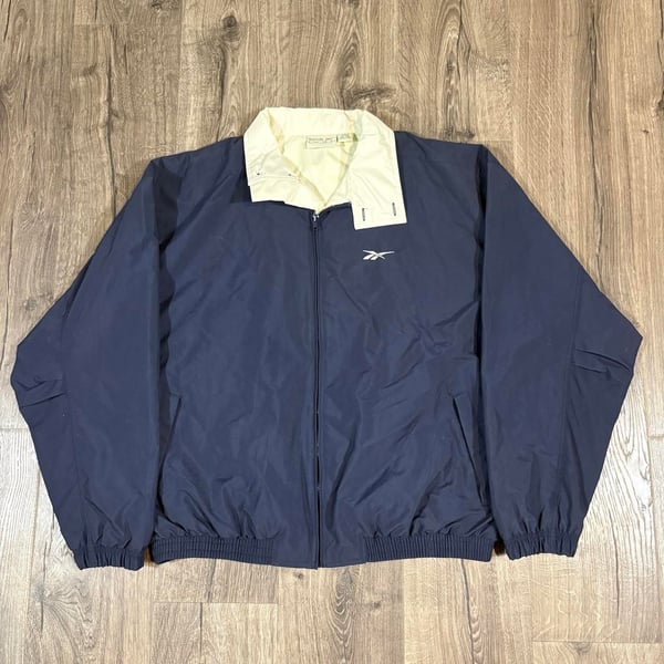 Reebok Golf Windbreaker Jacket Size L Navy Blue Full Zip