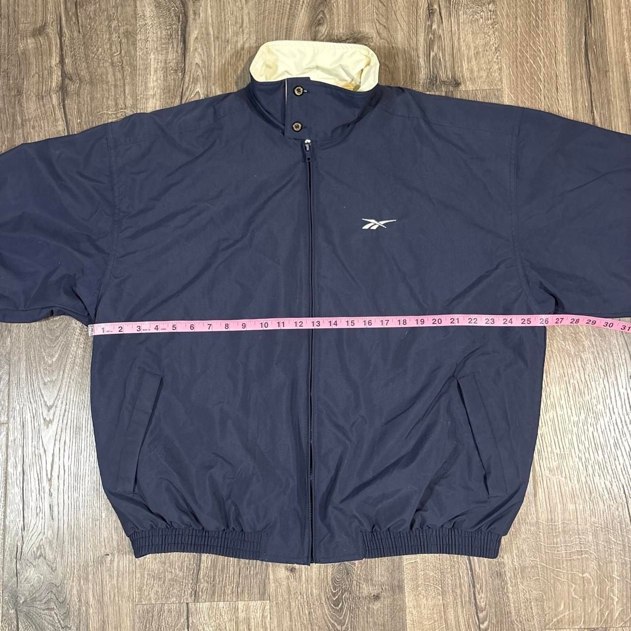 Reebok Golf Windbreaker Jacket Size L Navy Blue Full Zip 7