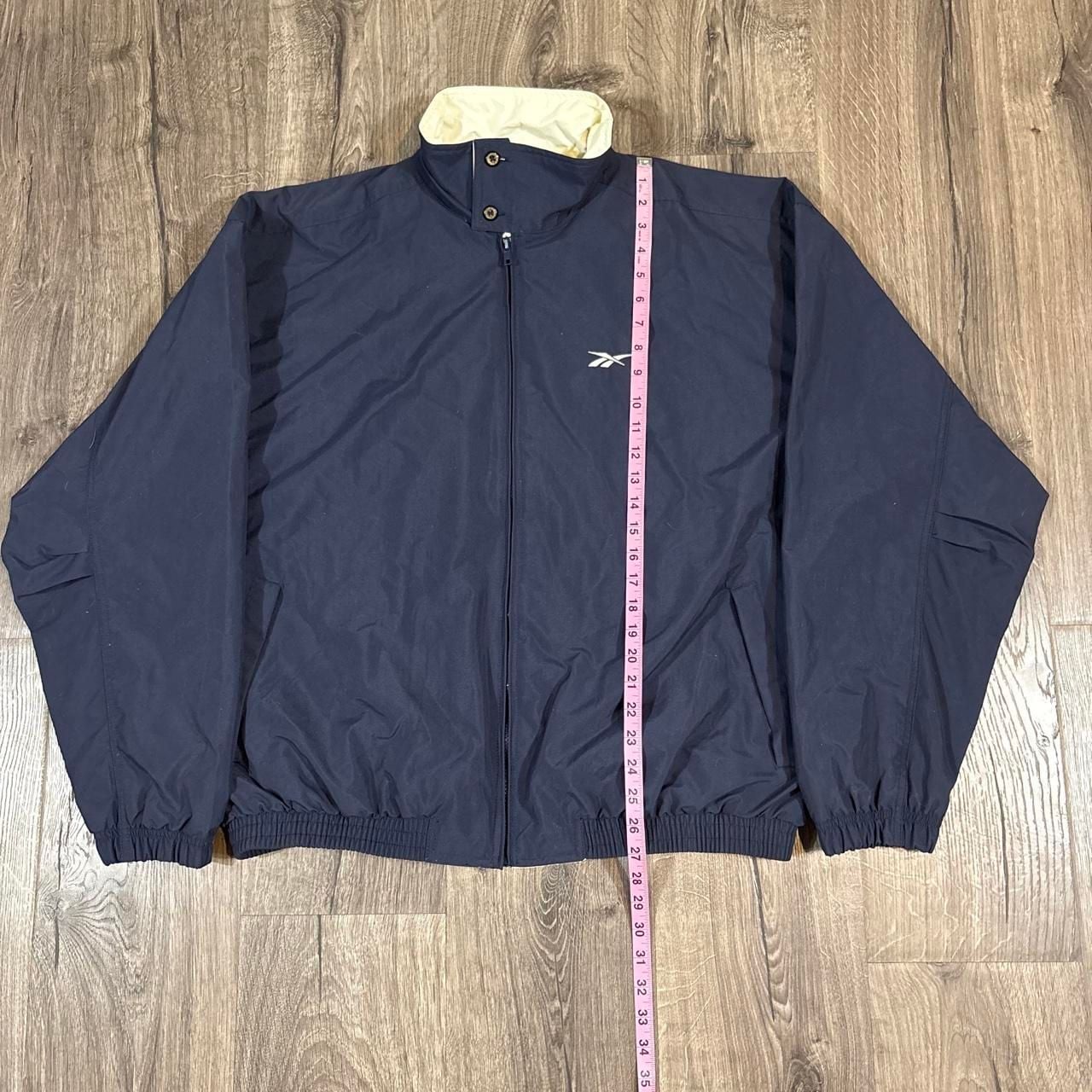 Reebok Golf Windbreaker Jacket Size L Navy Blue Full Zip 8