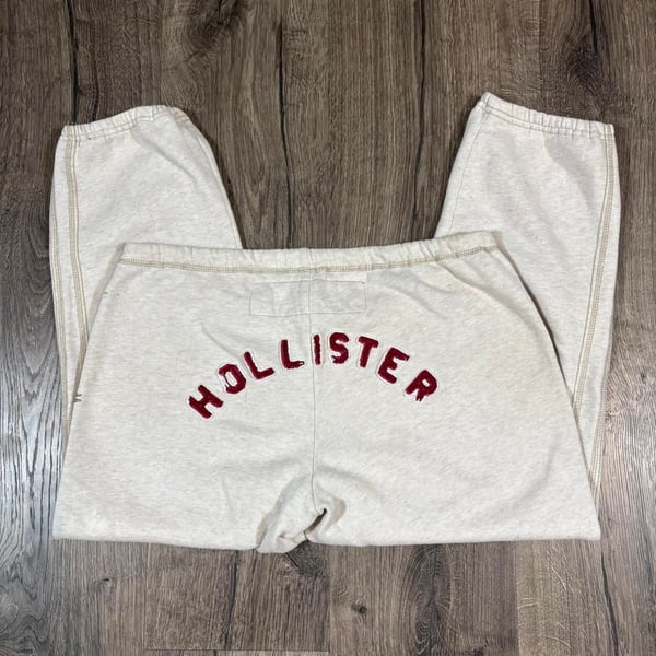 Hollister Y2K Capri Sweatpants Size S Beige Huntington Beach Cali