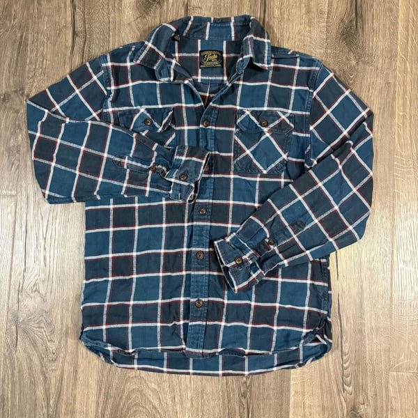 Jachs MFG Heritage Flannel Shirt Size M Blue Plaid
