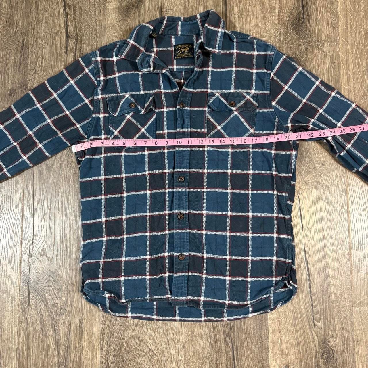 Jachs MFG Heritage Flannel Shirt Size M Blue Plaid 6