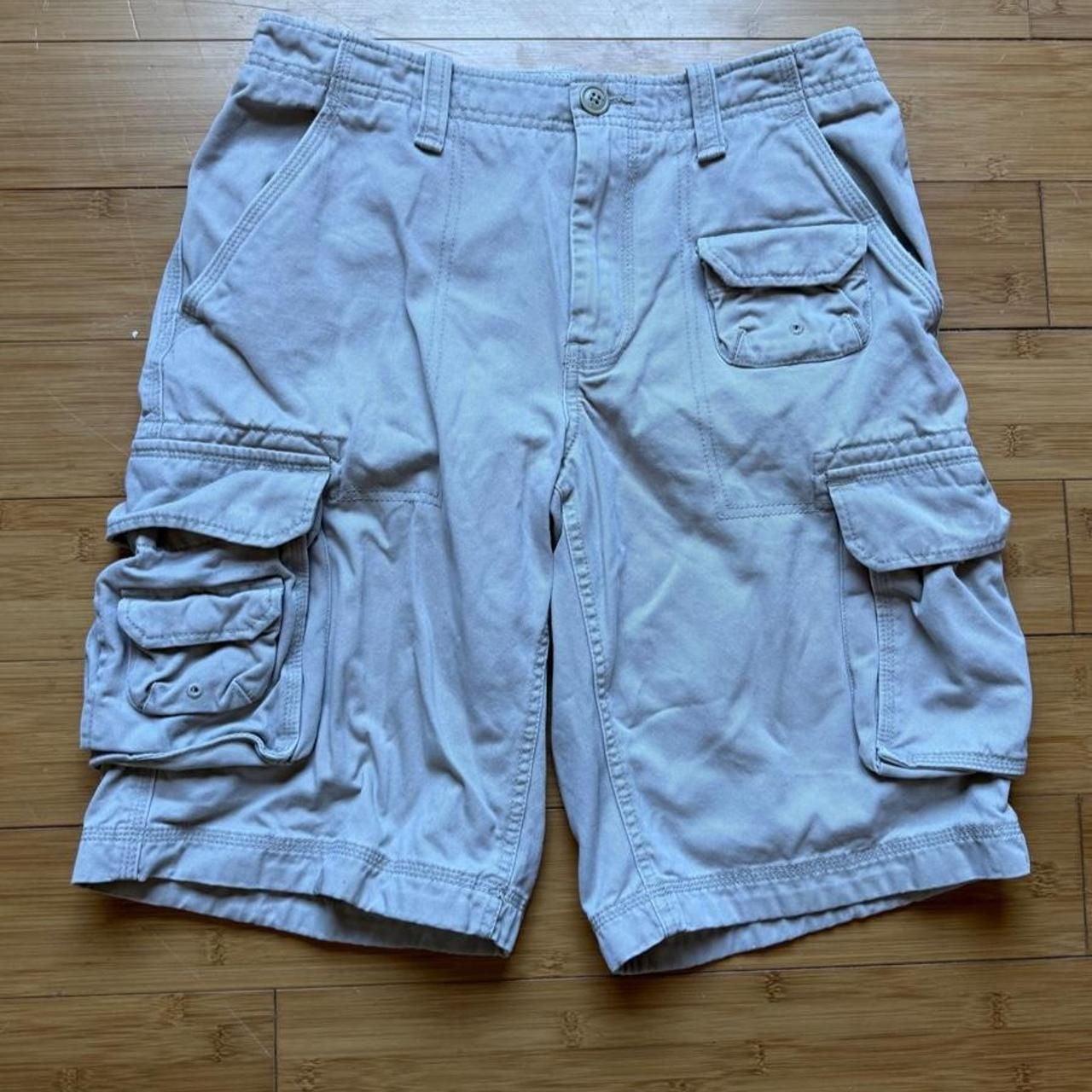 Gap Cargo Shorts Size 30 Gray Cotton Skater Y2K Baggy 2