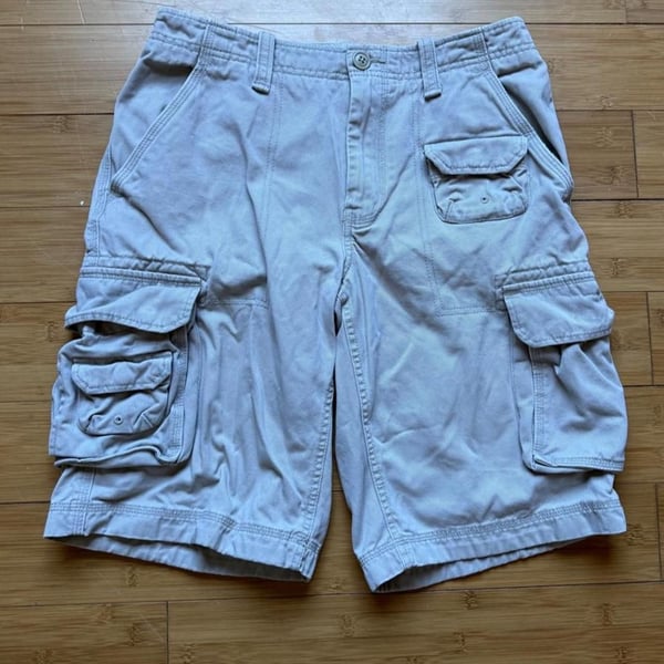 Gap Cargo Shorts Size 30 Gray Cotton Skater Y2K Baggy