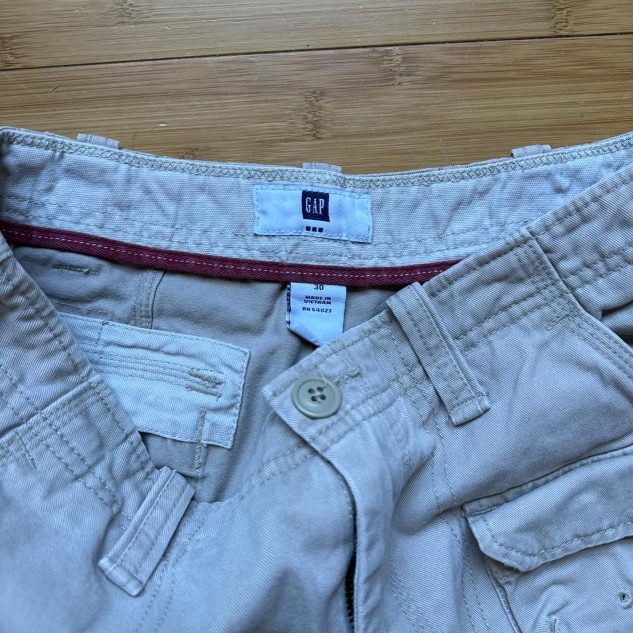 Gap Cargo Shorts Size 30 Gray Cotton Skater Y2K Baggy 4