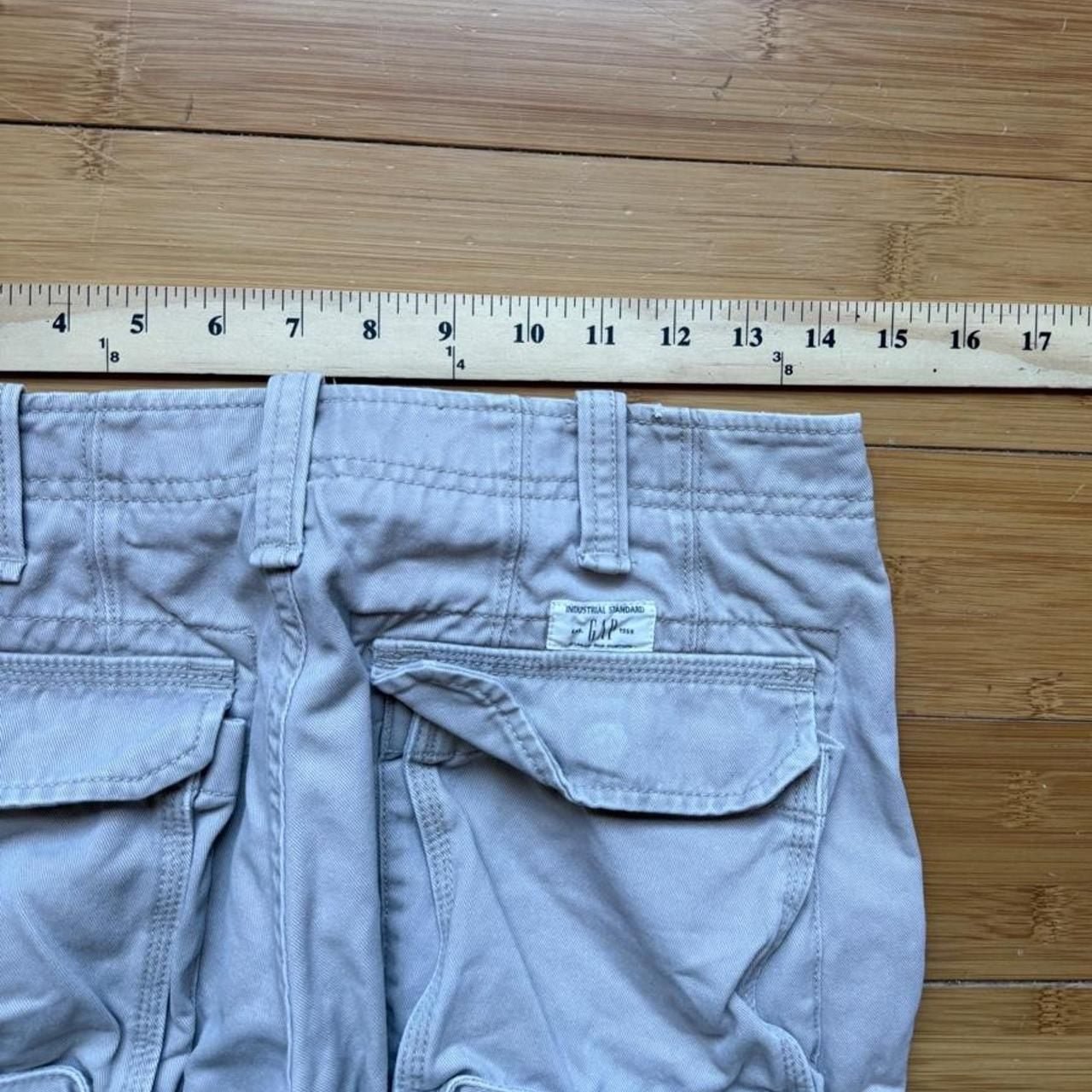 Gap Cargo Shorts Size 30 Gray Cotton Skater Y2K Baggy 7