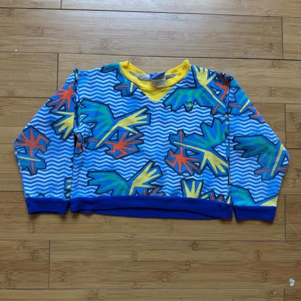 Ocean Pacific Crewneck Sweatshirt Size M (5-6) Blue Vintage 90s Surf