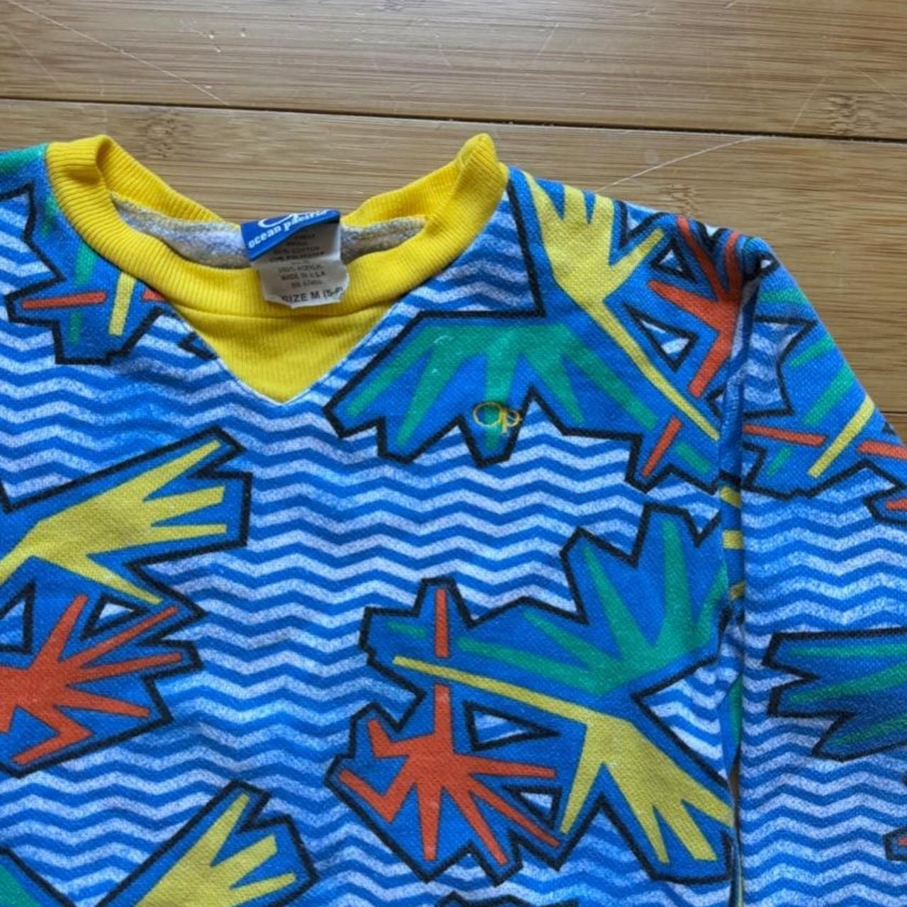Ocean Pacific Crewneck Sweatshirt Size M (5-6) Blue Vintage 90s Surf 3