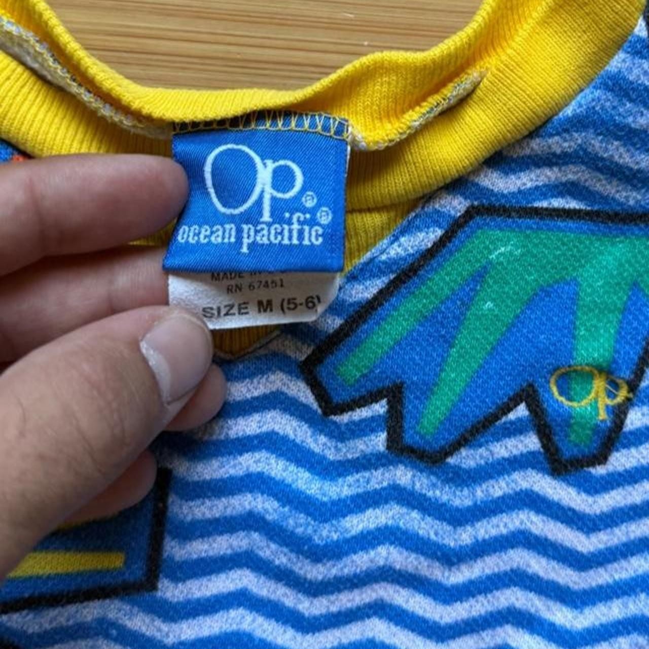 Ocean Pacific Crewneck Sweatshirt Size M (5-6) Blue Vintage 90s Surf 4