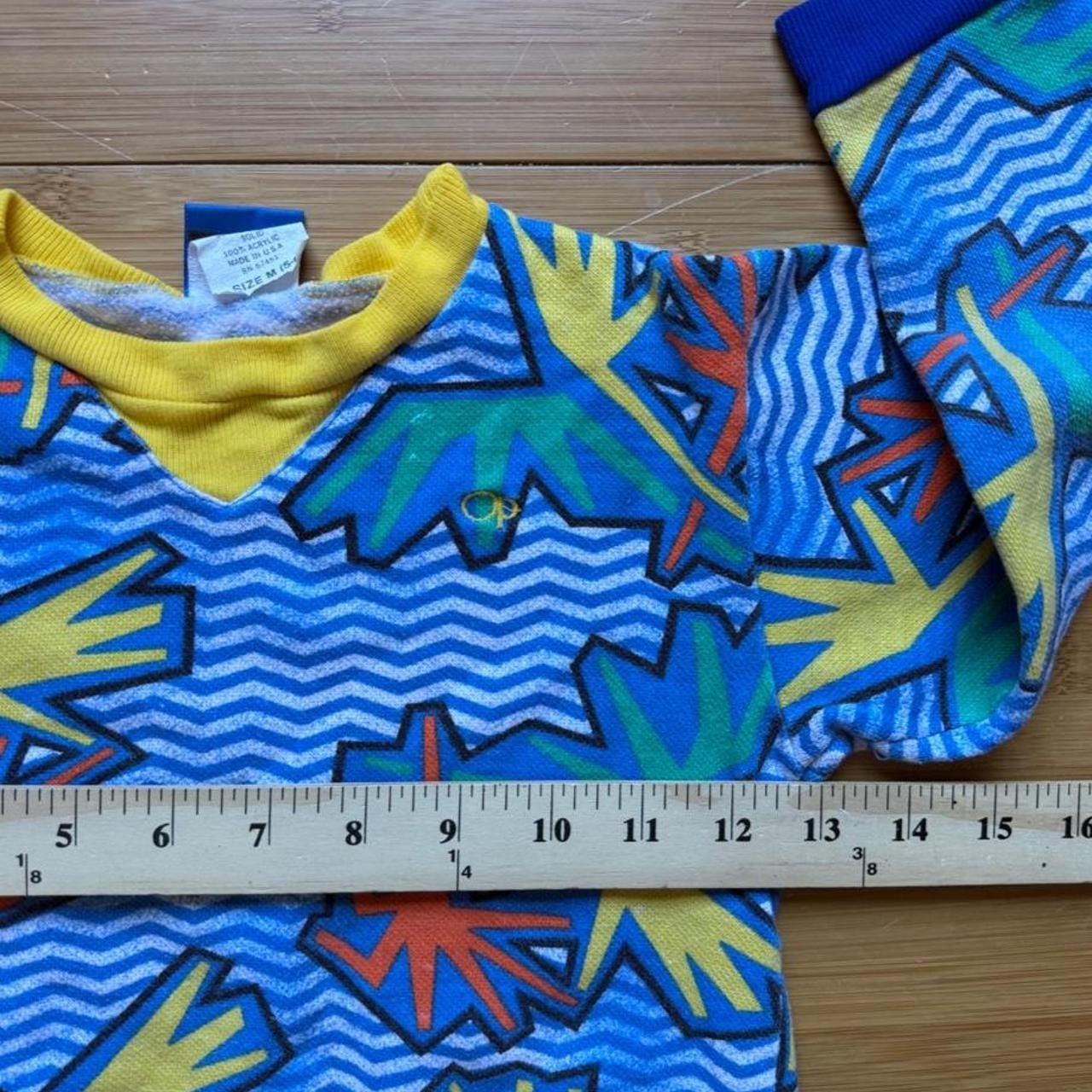Ocean Pacific Crewneck Sweatshirt Size M (5-6) Blue Vintage 90s Surf 6