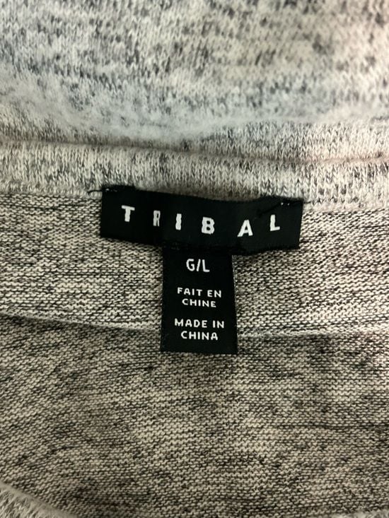 Tribal Heather Gray Knit Top 10