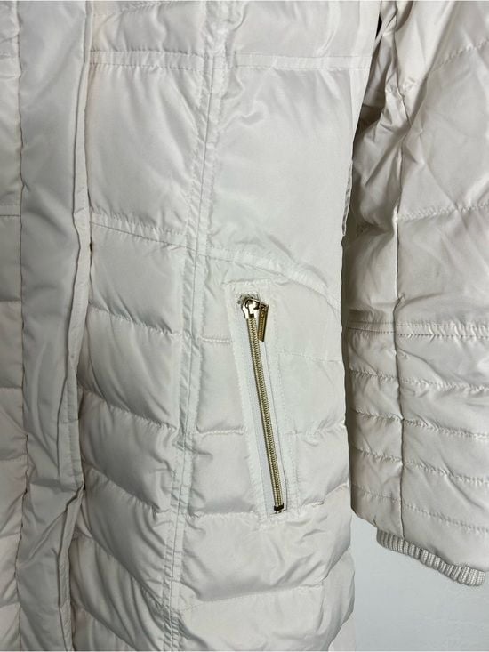 Kensie Ivory Quilted Hooded Puffer Jacket 5