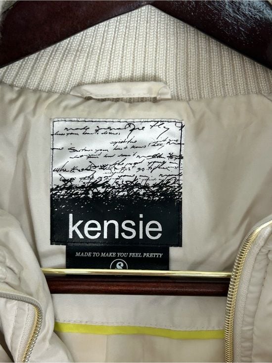Kensie Ivory Quilted Hooded Puffer Jacket 7