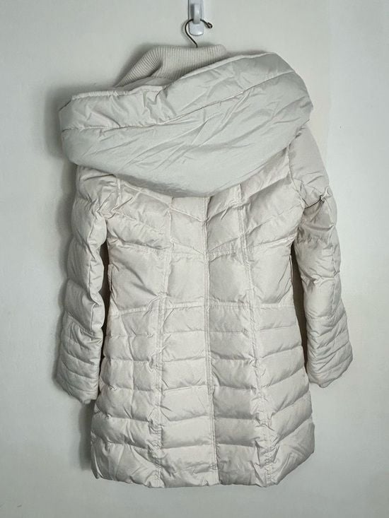 Kensie Ivory Quilted Hooded Puffer Jacket 9
