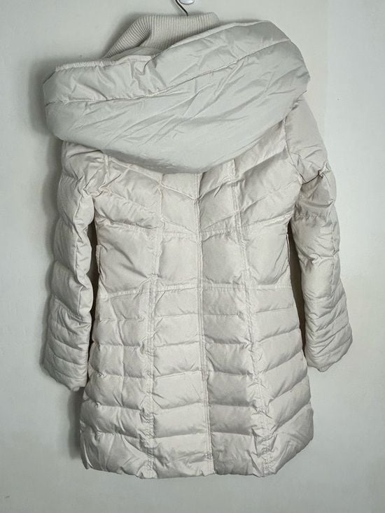 Kensie Ivory Quilted Hooded Puffer Jacket 10