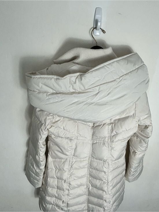 Kensie Ivory Quilted Hooded Puffer Jacket 11