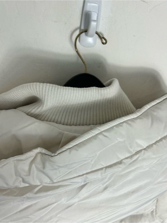 Kensie Ivory Quilted Hooded Puffer Jacket 16