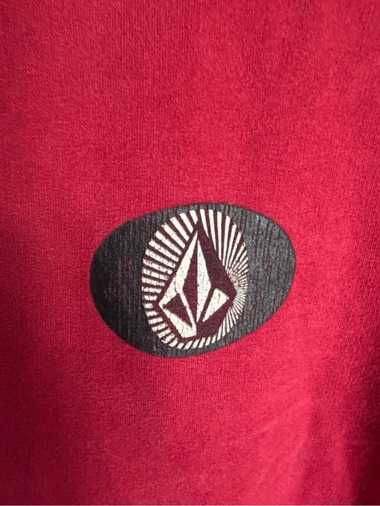Volcom Maroon Kids Pullover Hoodie with Logo Patches 5